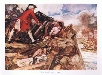 Clive selbst sprang zu einer Kanone